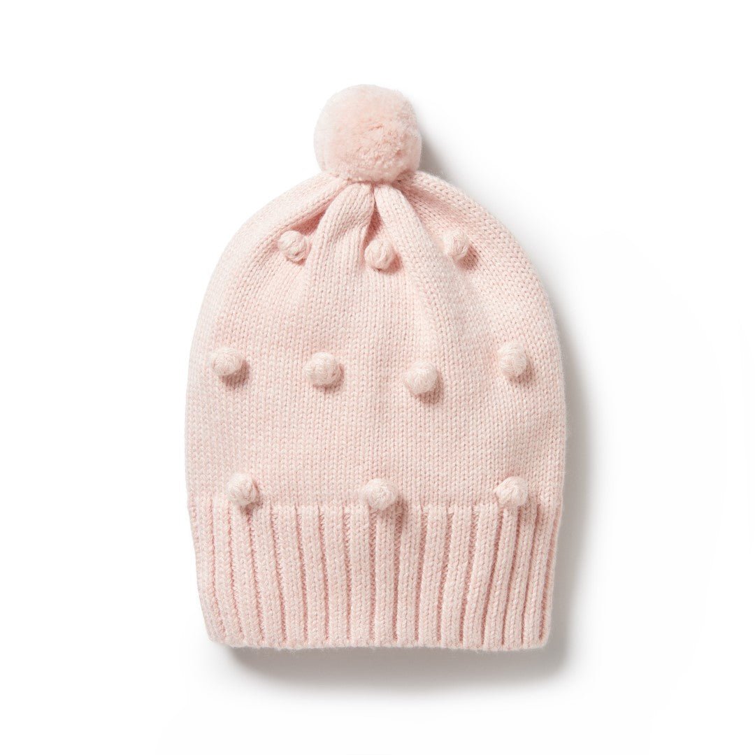 Wilson & Frenchy Knitted Bauble Hat - Pink - Aster & Ruby