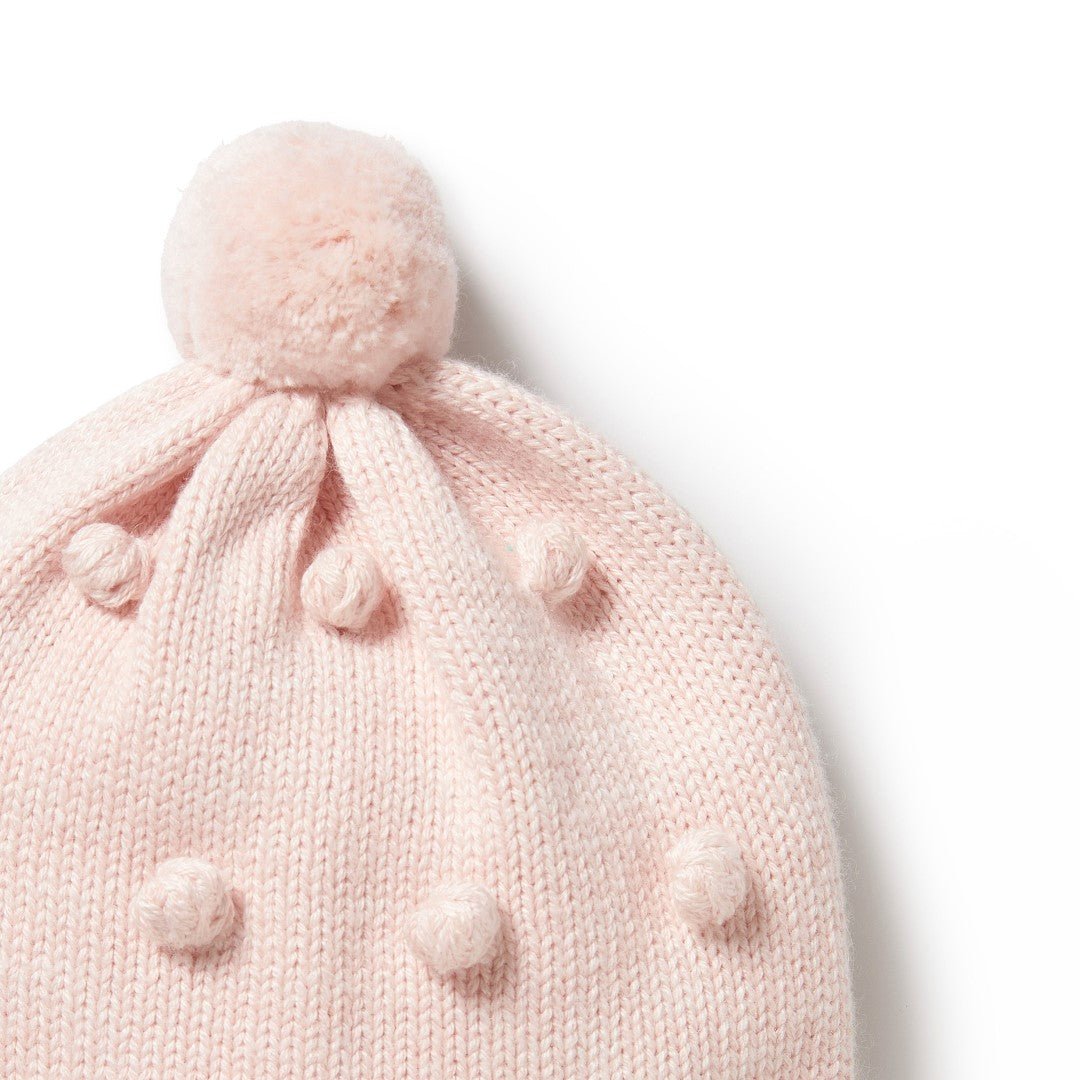 Wilson & Frenchy Knitted Bauble Hat - Pink - Aster & Ruby