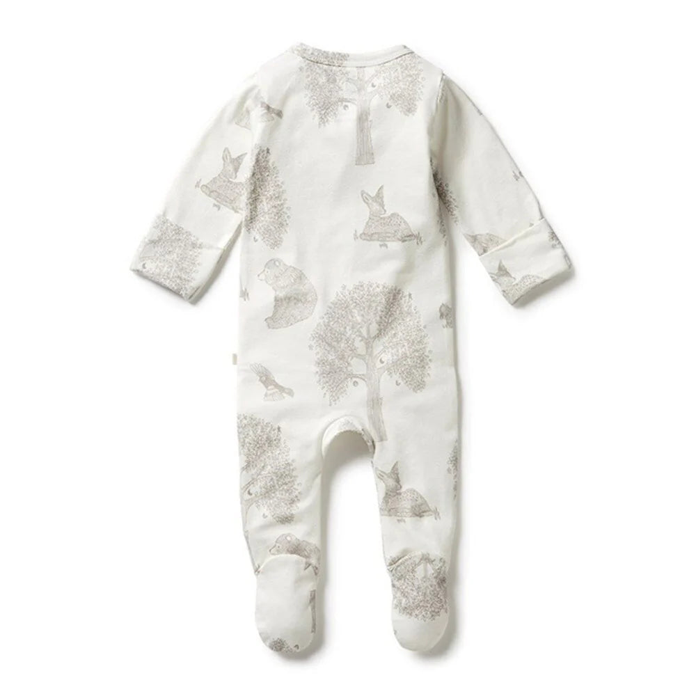 Organic Zipsuit with Feet Welcome to the World