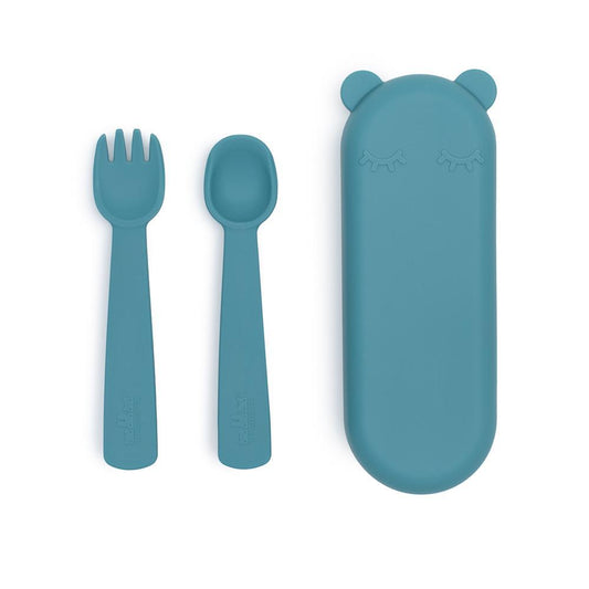 WMBT Feedie Fork & Spoon Set Blue Dusk-Aster & Ruby