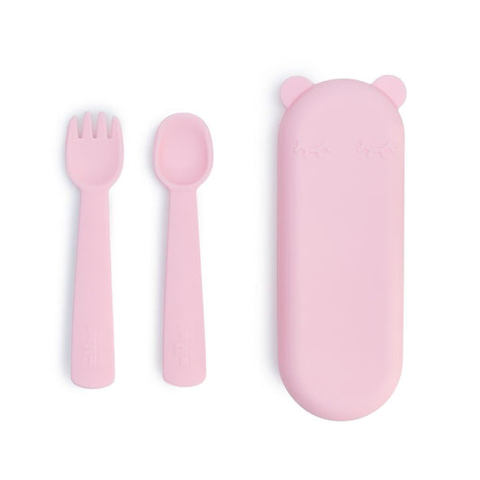 WMBT Feedie Fork & Spoon Set Powder Pink-Aster & Ruby