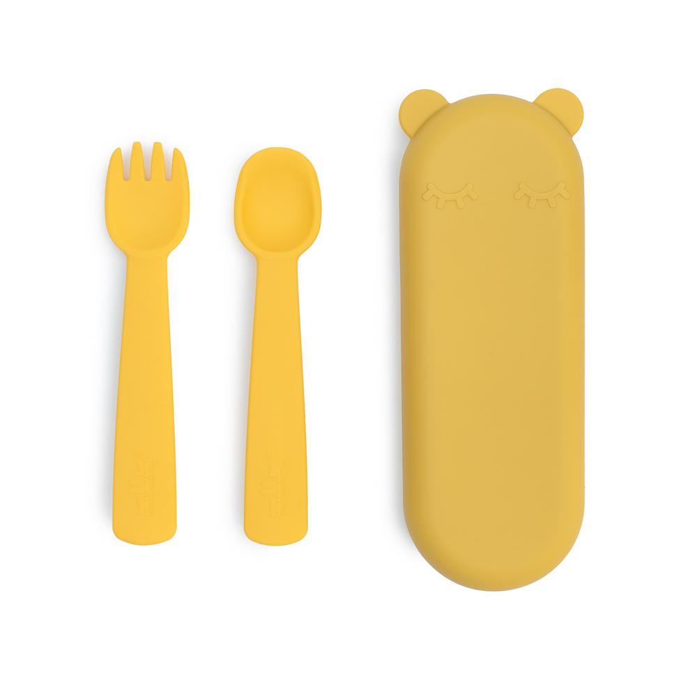 WMBT Feedie Fork & Spoon Set Yellow-Aster & Ruby