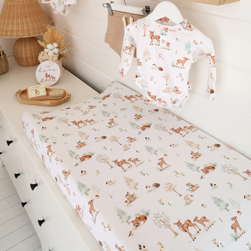 Woodland Tales Organic Bassinet Sheet / Change Pad Cover