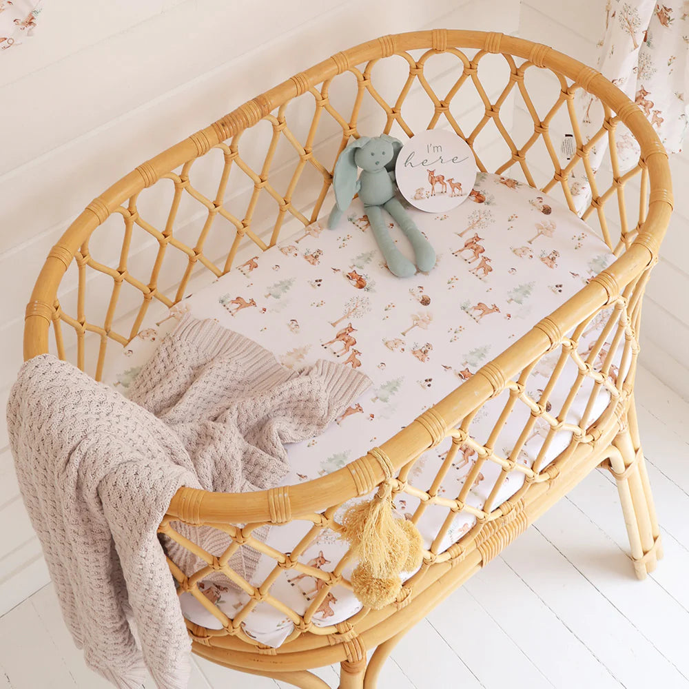 Woodland Tales Organic Bassinet Sheet / Change Pad Cover