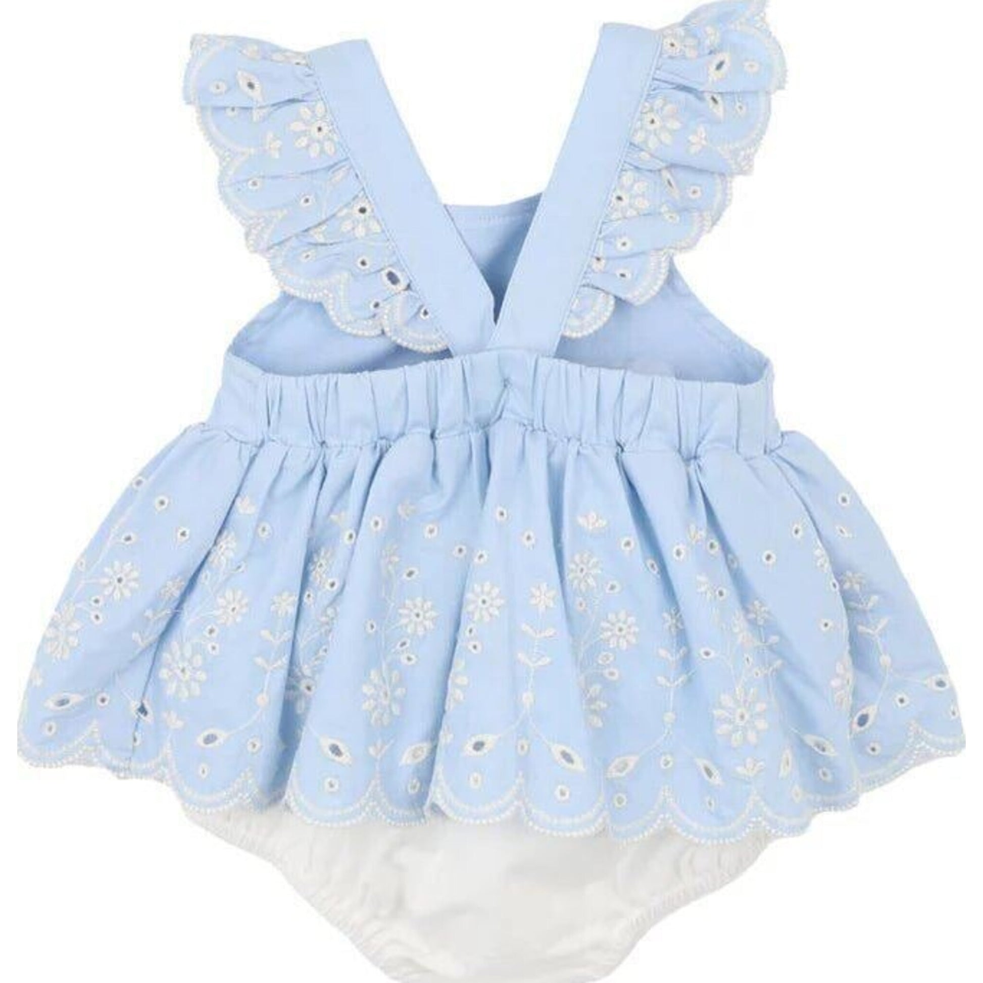 zara blue embroidered dress Openwork Embroidery Mini by Zara 100% Authentic ZARA Blue Embroidered