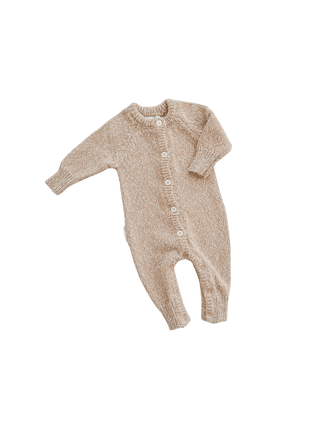 Ziggy Lou Classsic Knit Romper - Almond - Aster & Ruby