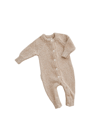 Ziggy Lou Classsic Knit Romper - Almond - Aster & Ruby