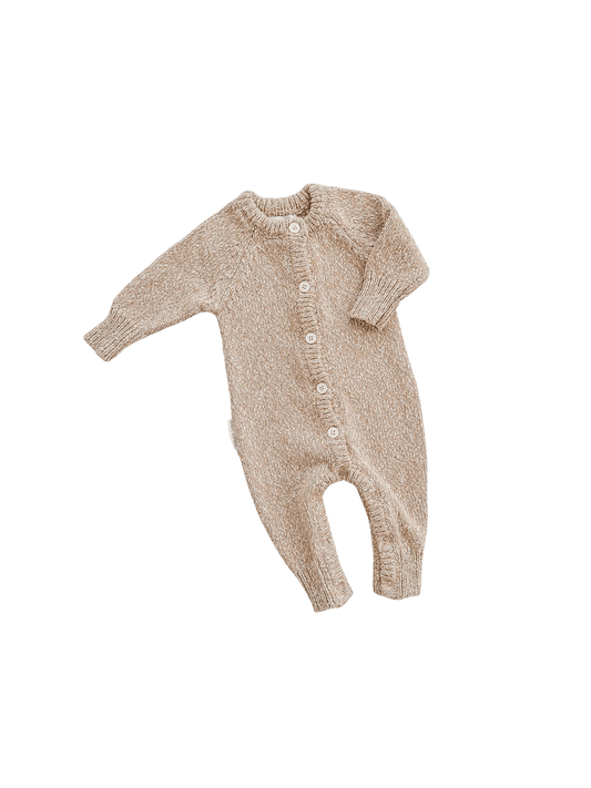 Ziggy Lou Classsic Knit Romper - Almond - Aster & Ruby