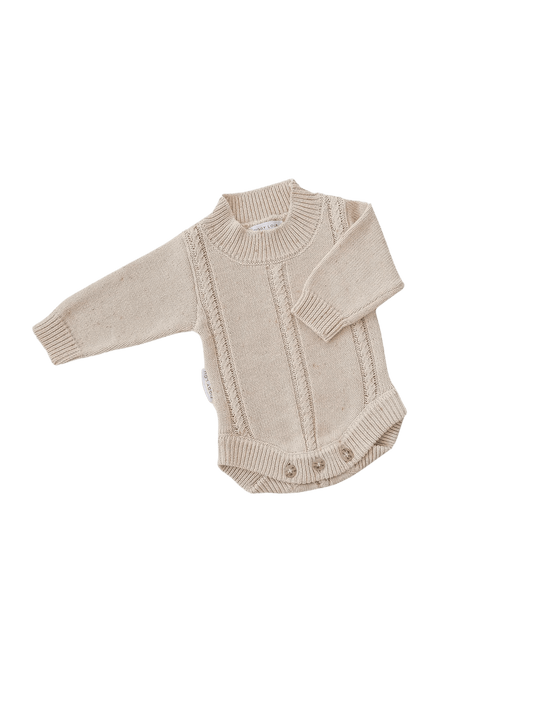 Ziggy Lou Heirloom Romper - Biscotti Fleck - Aster & Ruby