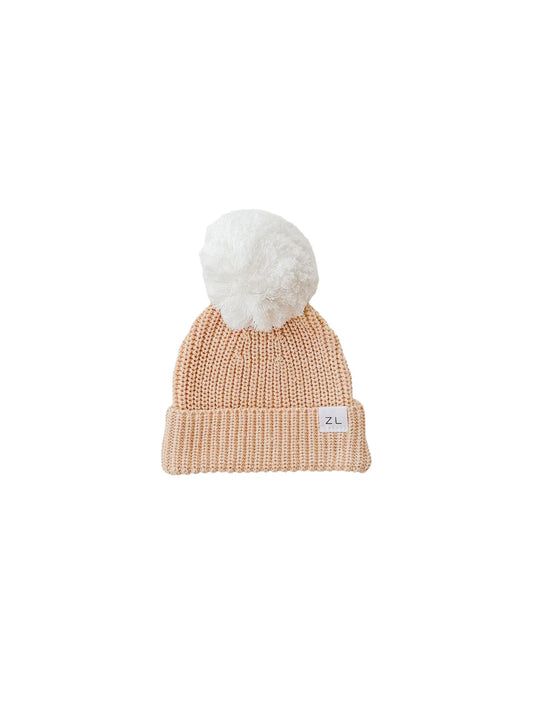 Ziggy Lou Sand Fleck Knit Beanie-Aster & Ruby