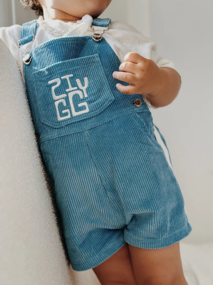 Ziggy Lou Short Overalls - River - Aster & Ruby