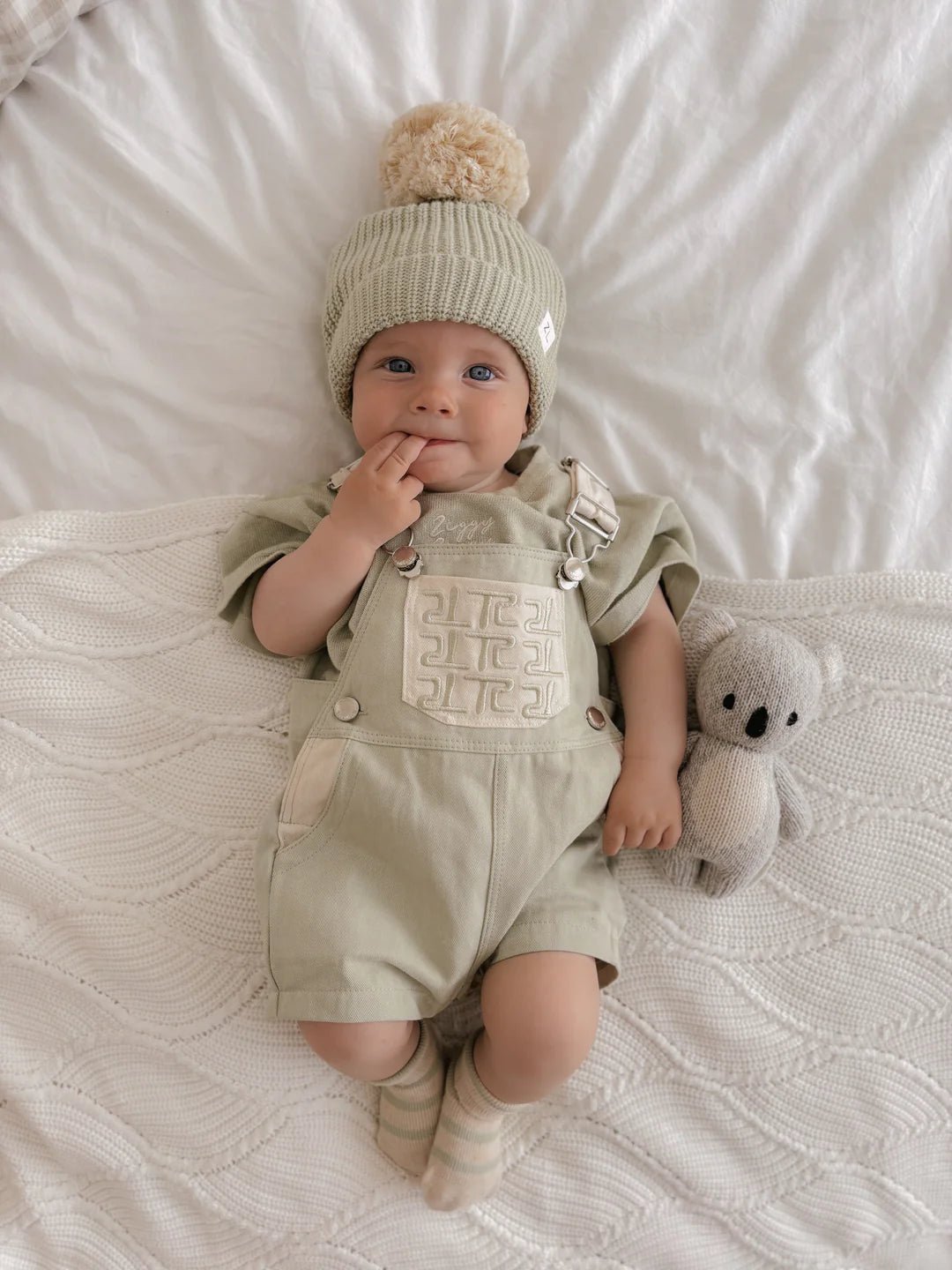 Ziggy Lou Short Overalls - Tallow - Aster & Ruby