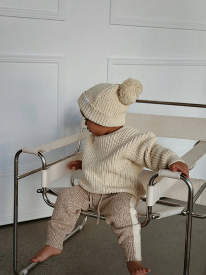 Ziggy Lou Super Chunky Jumper - Oat - Aster & Ruby