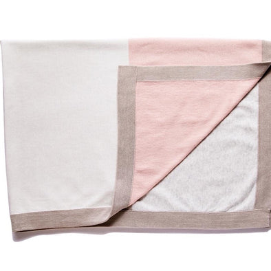 Beanstork Wide Knit Blanket Pink