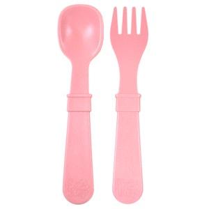 Replay Fork & Spoon Set Baby Pink