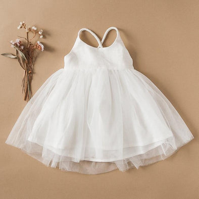Karibou Kids Willa Linen Tutu Dress White