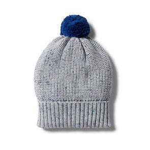 Wilson & Frenchy Knitted Hat Navy Peony Fleck