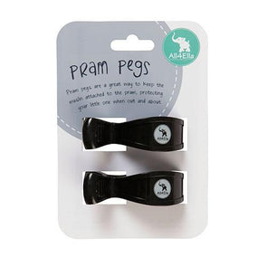 All4Ella Pram Pegs 2pk Black