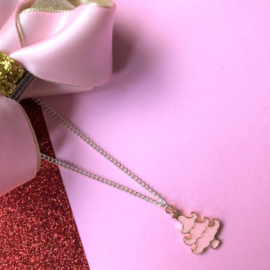 Lauren Hinkley Pink Christmas Tree Necklace