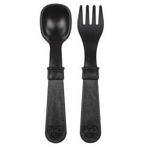 Replay Fork & Spoon Set Black