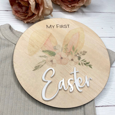 Ears My First Easter 3D Plaque