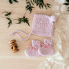 Snuggle Hunny Pink Merino Wool Bonnet & Booties