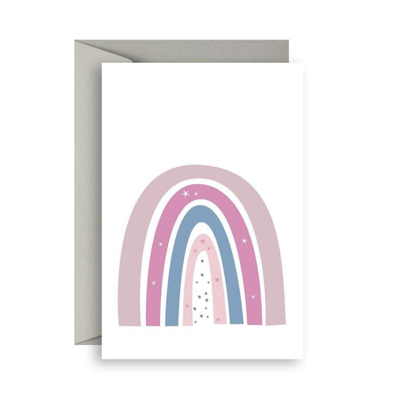 Sprout & Sparrow Greeting Card Dusty Pink Rainbow