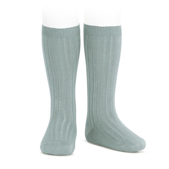 Condor Ribbed Knee High Socks Dry Green