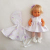 Hooded Doll Cape Lilac Floral