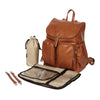 OiOi Faux Leather Nappy Backpack Tan