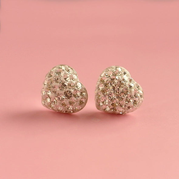 Lauren Hinkley Diamante Ball Heart Earrings