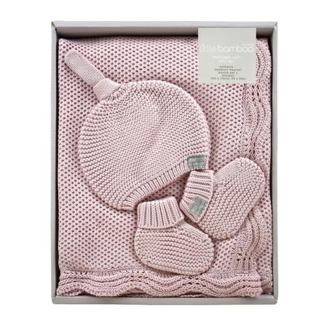 Little Bamboo Knit Gift Set Dusty Pink