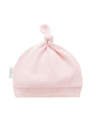 Pure Baby Knot Hat Pale Pink Melange