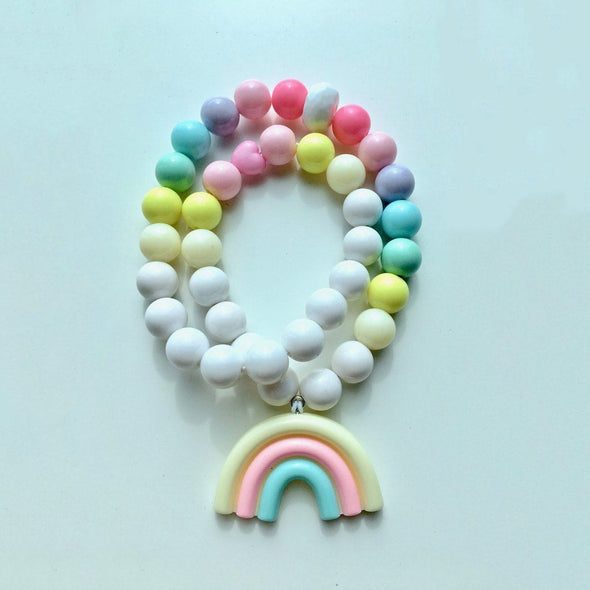 Bobble Necklace Pastel Rainbow