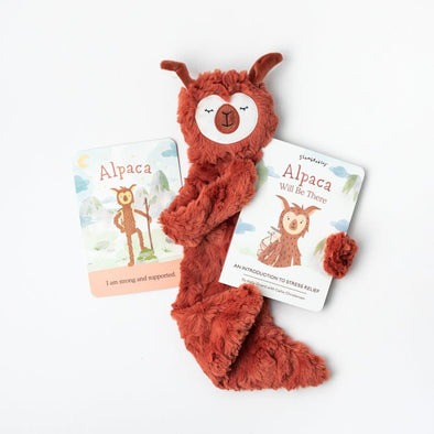 Slumberkins Copper Alpaca Snuggler Set - Stress Relief