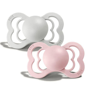 BIBS Supreme Silicone Dummies 2pk Haze/Blossom