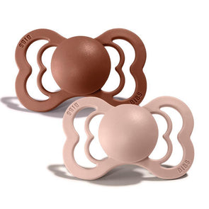 BIBS Supreme Silicone Dummies 2pk Woodchuck/Blush