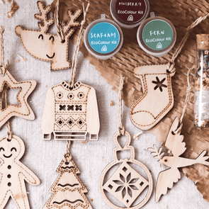 DIY Wooden Christmas Decorations Set