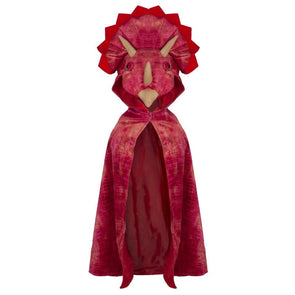 Great Pretenders Red Triceratops Hooded Cape