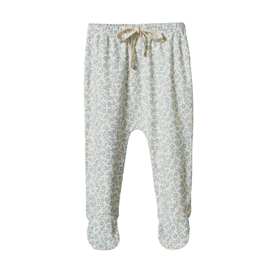 Nature Baby Cotton Footed Rompers Daisy Belle Blue