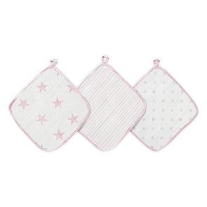 Aden+Anais Muslin Washcloth 3pk Doll