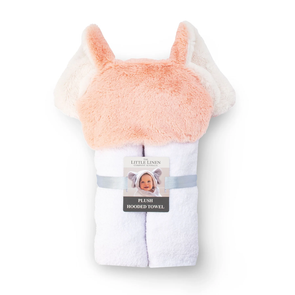 TLLC Plush Hooded Towel Soft Pink