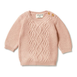 Wilson & Frenchy Knitted Cable Dress Rose