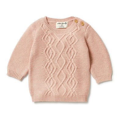 Wilson & Frenchy Knitted Cable Dress Rose