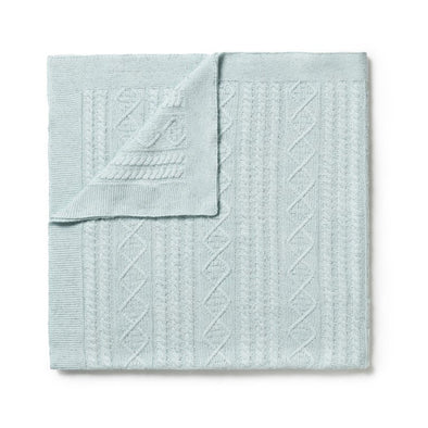 Wilson & Frenchy Knitted Cable Blanket Mint Fleck