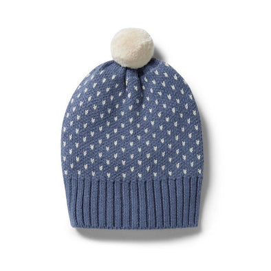 Wilson & Frenchy Knitted Fleck Hat Blue Depths