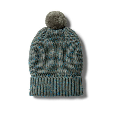 Wilson & Frenchy Knitted Hat Dusty Olive Fleck