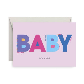 Sprout & Sparrow Greeting Card Baby Shapes Girl