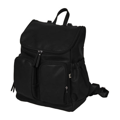 OiOi Faux Leather Nappy Backpack Black
