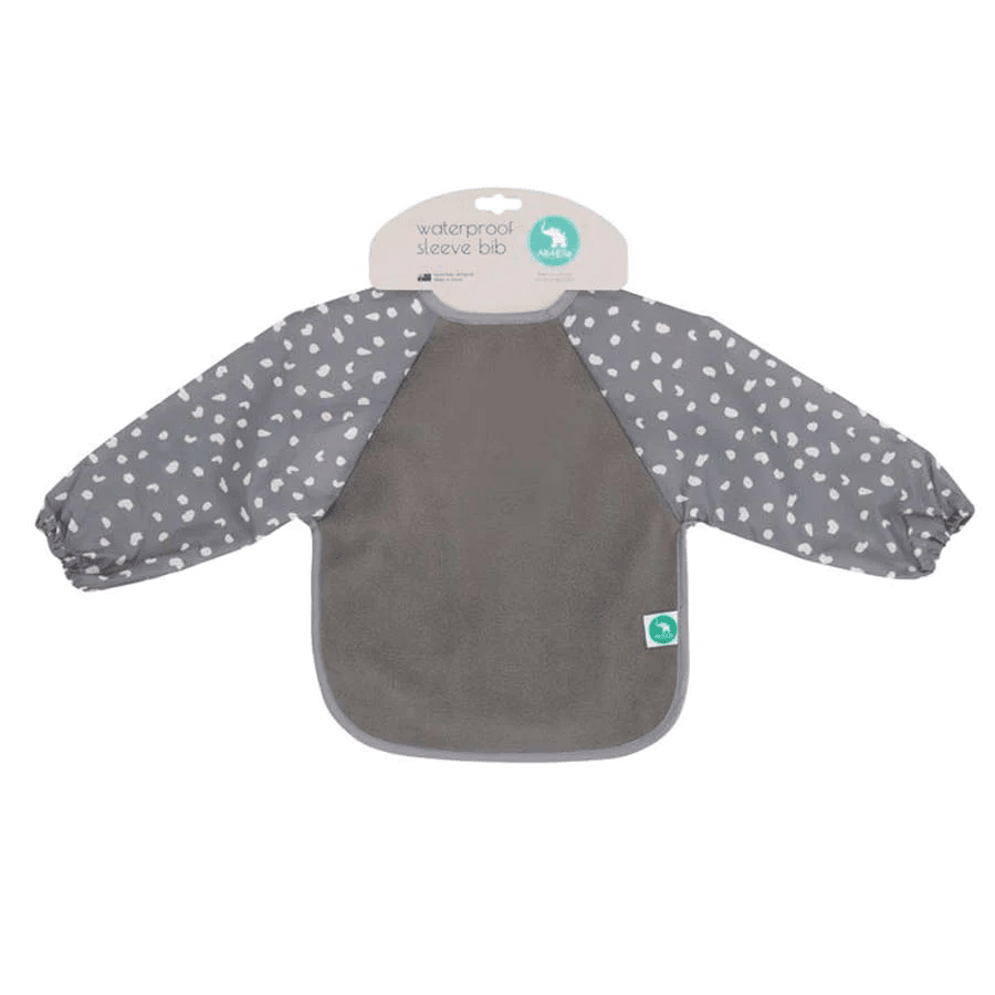 All4Ella Long Sleeve Bib - Grey - Aster & Ruby